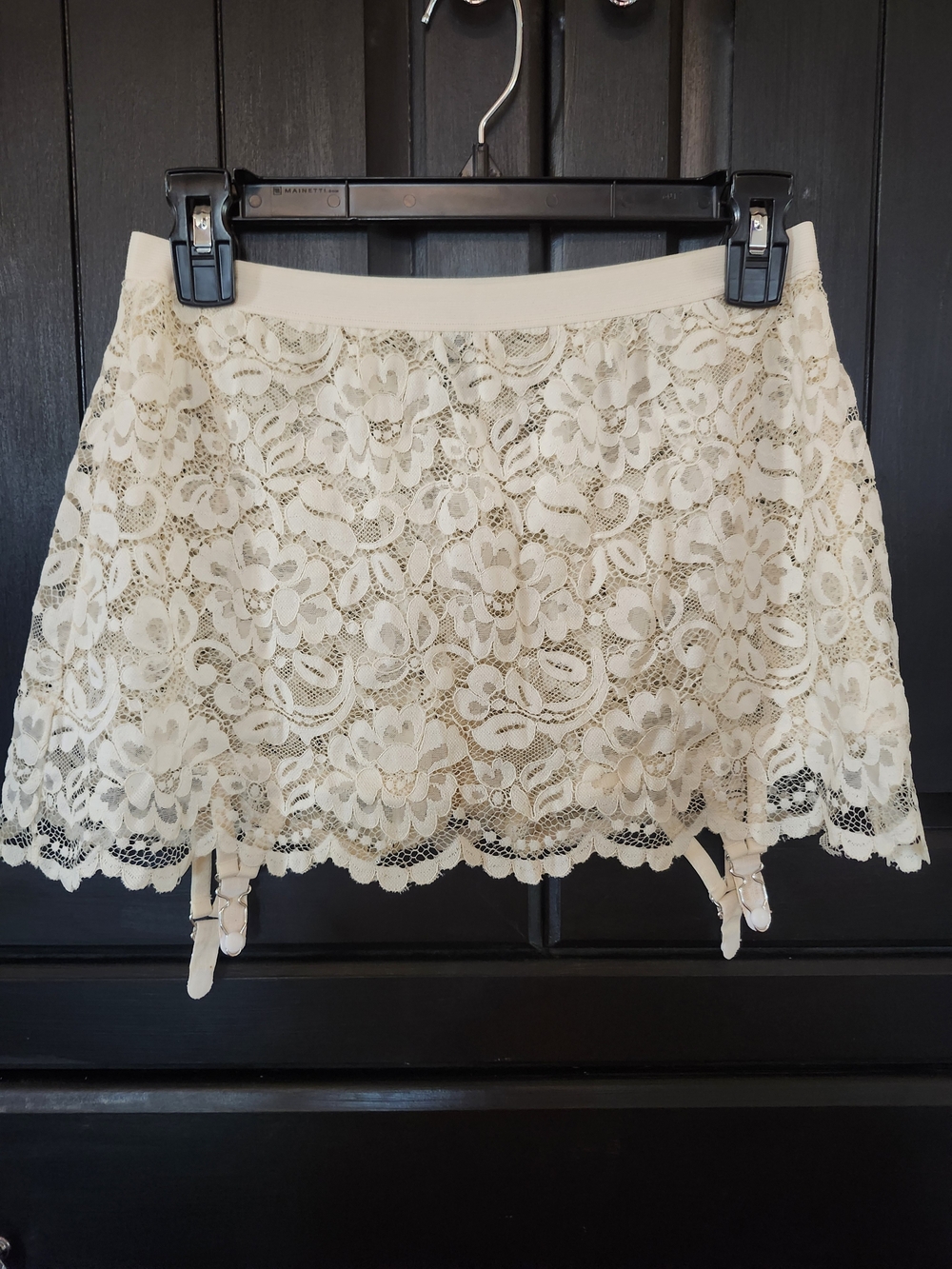 else Cream Floral Lace Garter Skirt